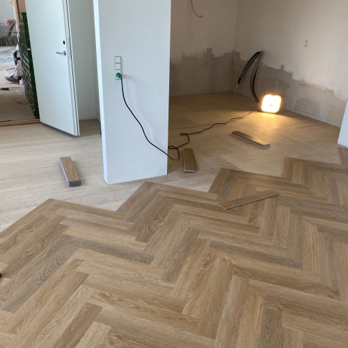 Renovering af hus med nyt gulv