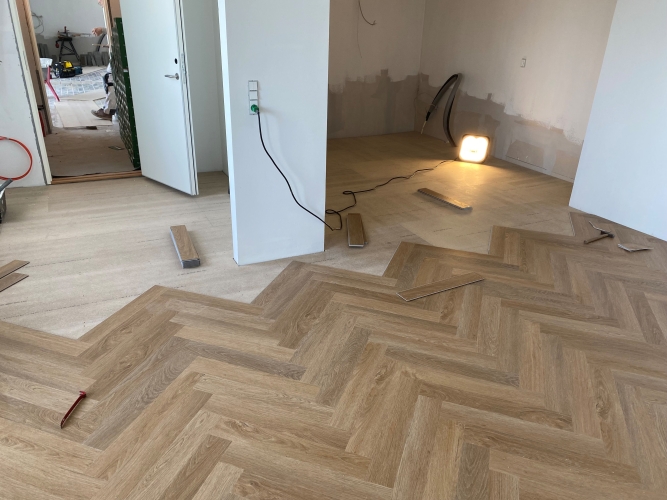 Renovering af hus med nyt gulv
