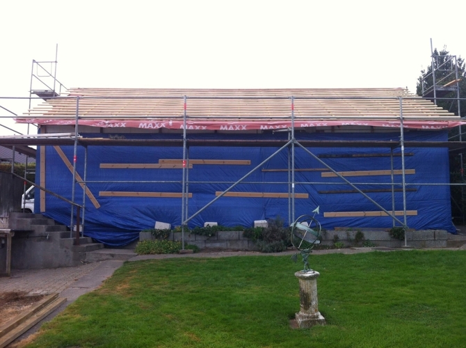Stor tilbygning til hus